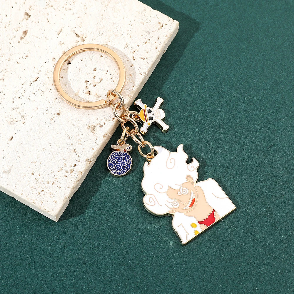 One Piece Keychain - Monkey D. Luffy Gear 5 Nika (Enamel)