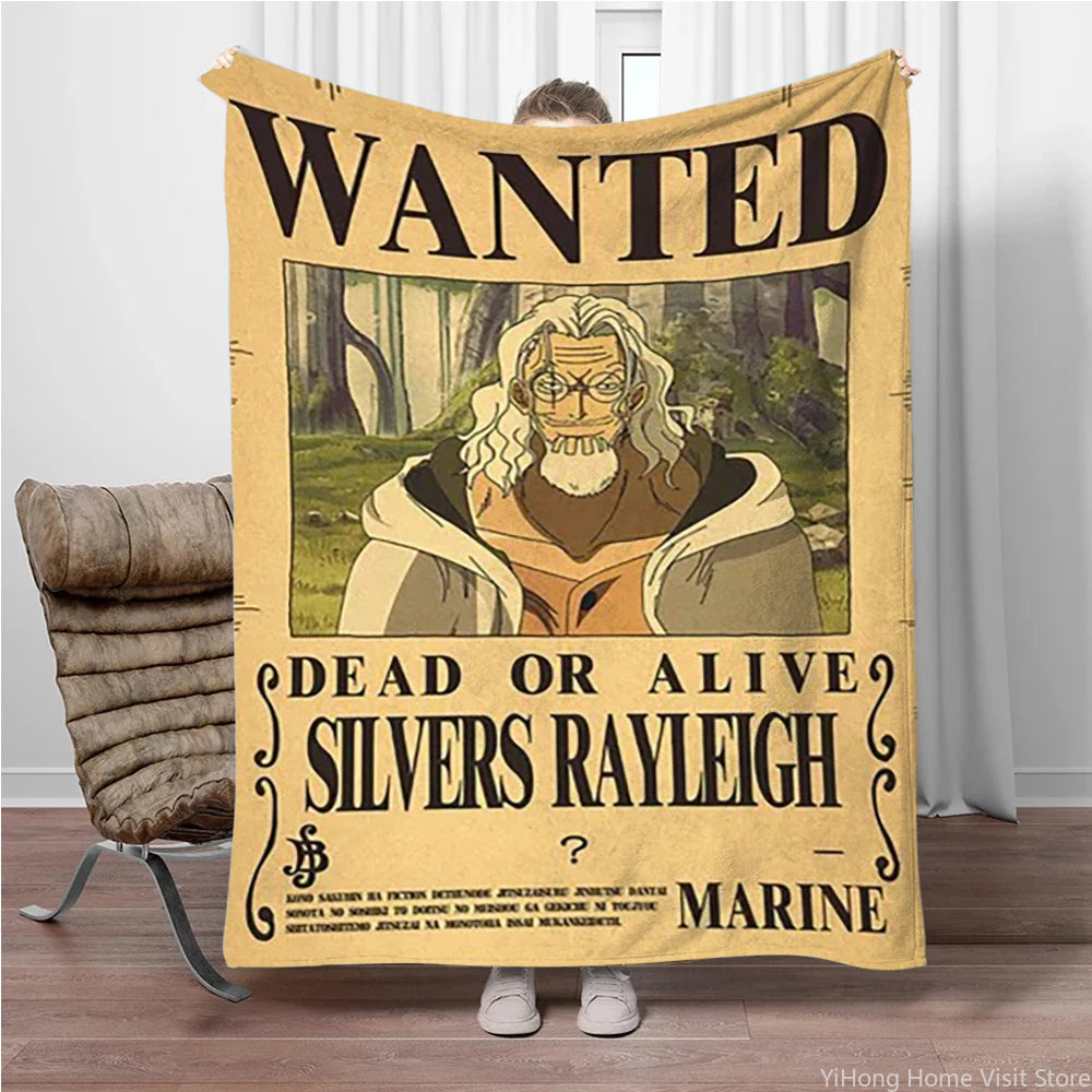 One Piece Wanted Blanket - Silvers Rayleigh (The Dark King)