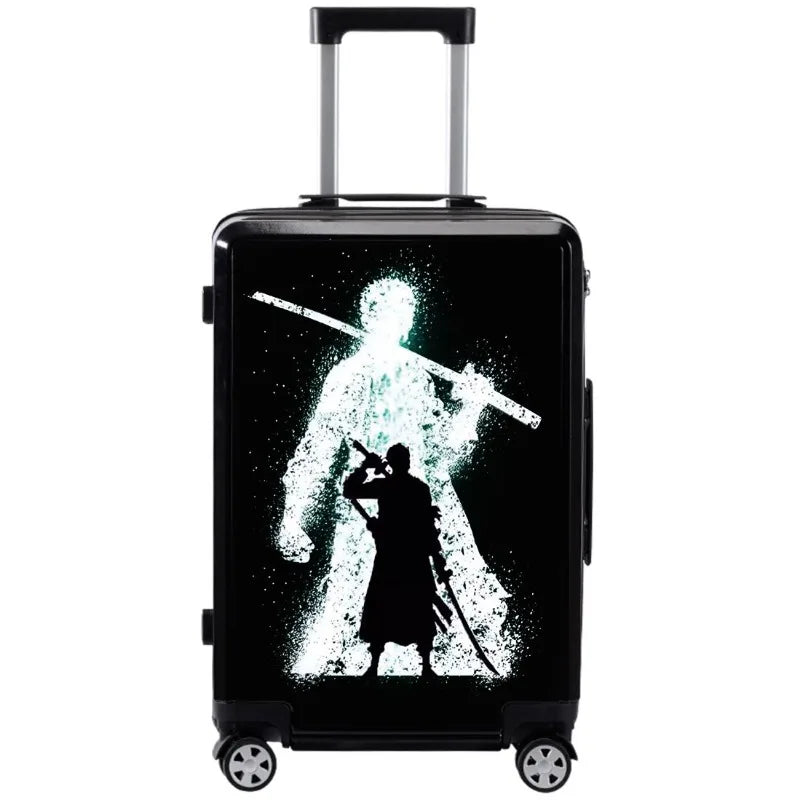 One Piece Suitcase - Zoro Roronoa Swords Silhouette (Black)