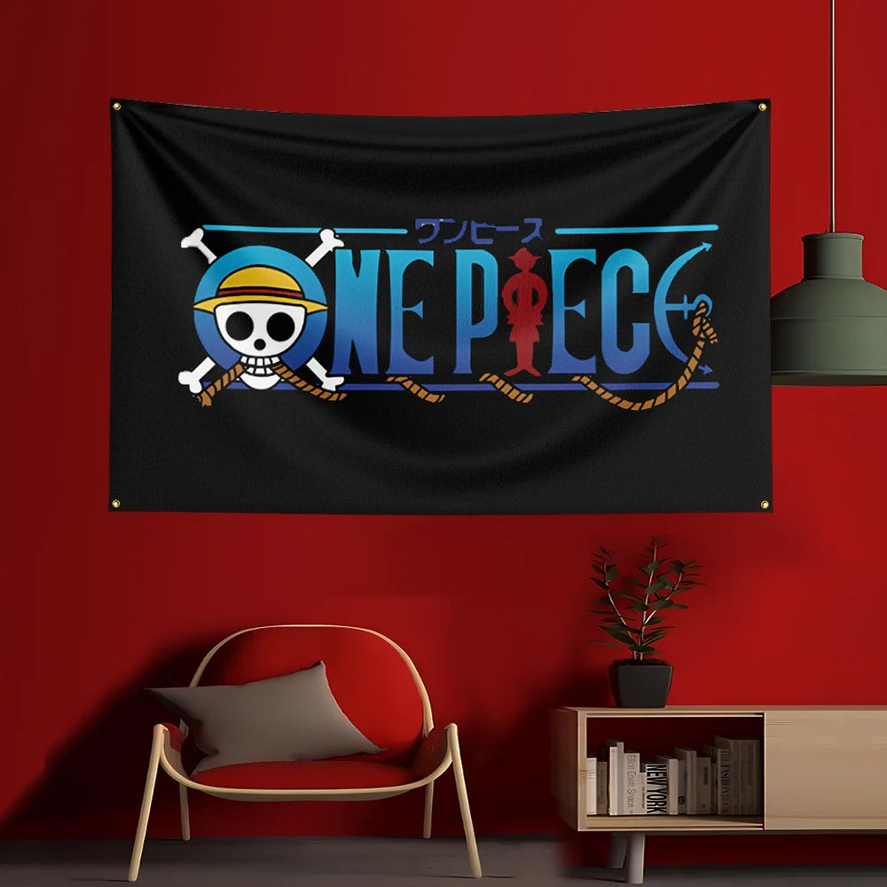 One Piece Poster - Classic Jolly Roger Logo (Black)
