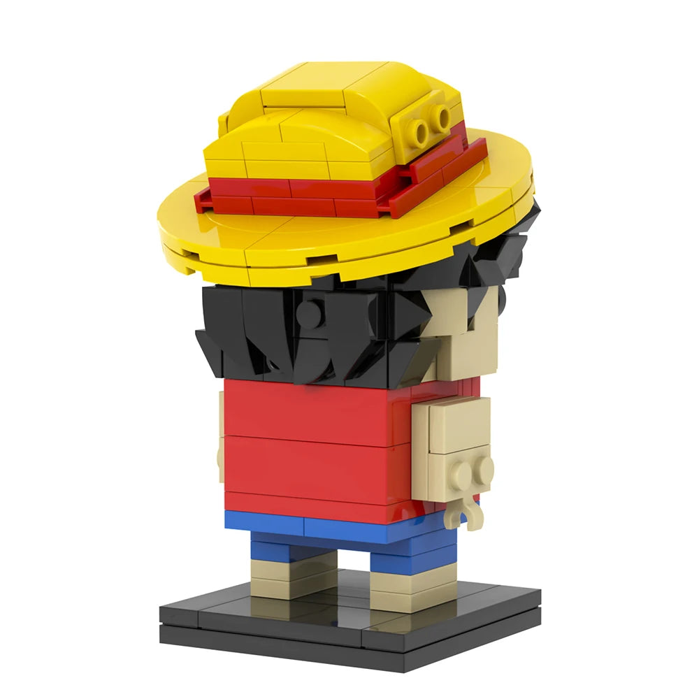 Lego One Piece-figur – Monkey D. Luffy (klossstil)