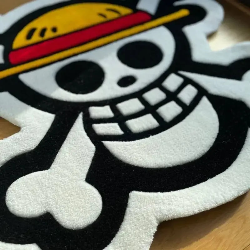 One Piece Rug - Mugiwara Jolly Roger Emblem (Non-Slip Floor Mat)
