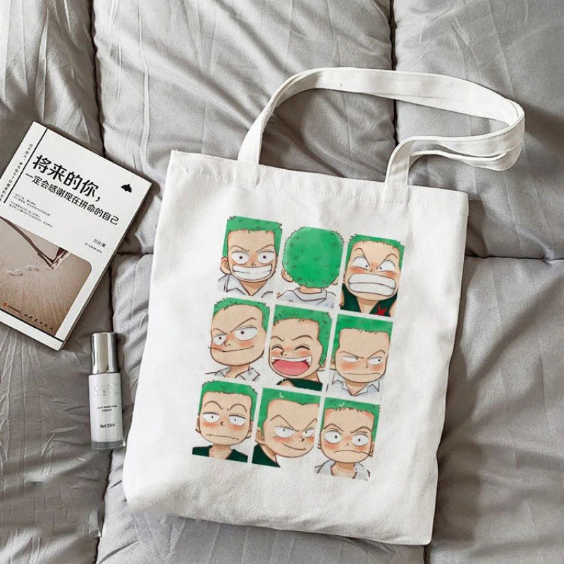 One Piece Tote Bag – Zoro Expression Heads