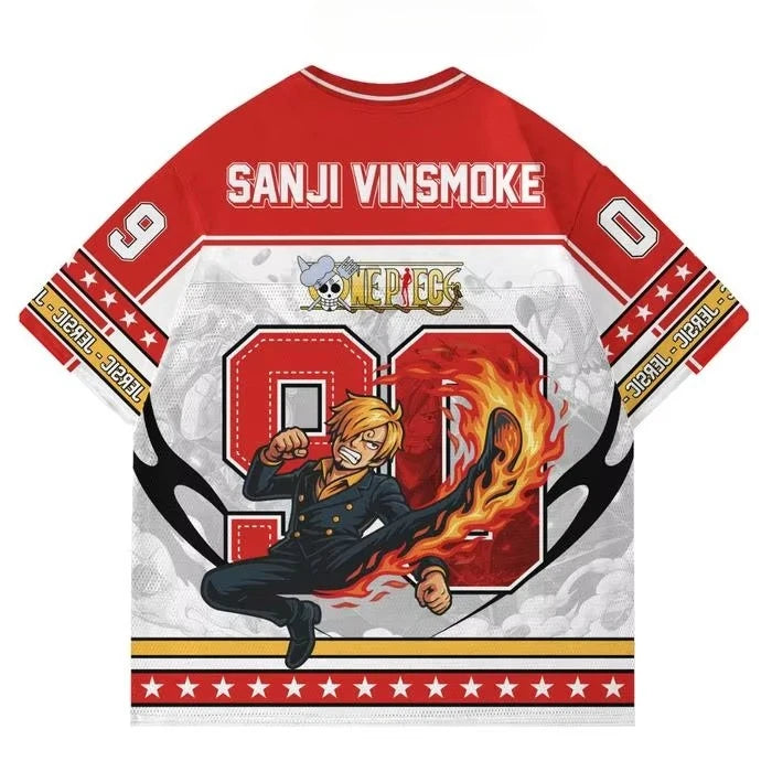 One Piece-sporttröja med Sanji Vinsmoke – designen ”Diable Jambe”