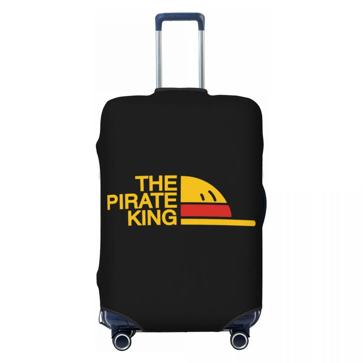 One Piece Suitcase Cover - "THE PIRATE KING" Badge in Gold & Black
