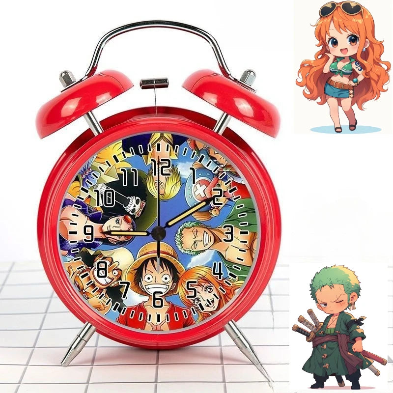 Retro budzik One Piece – załoga Mugiwara (czerwony model)