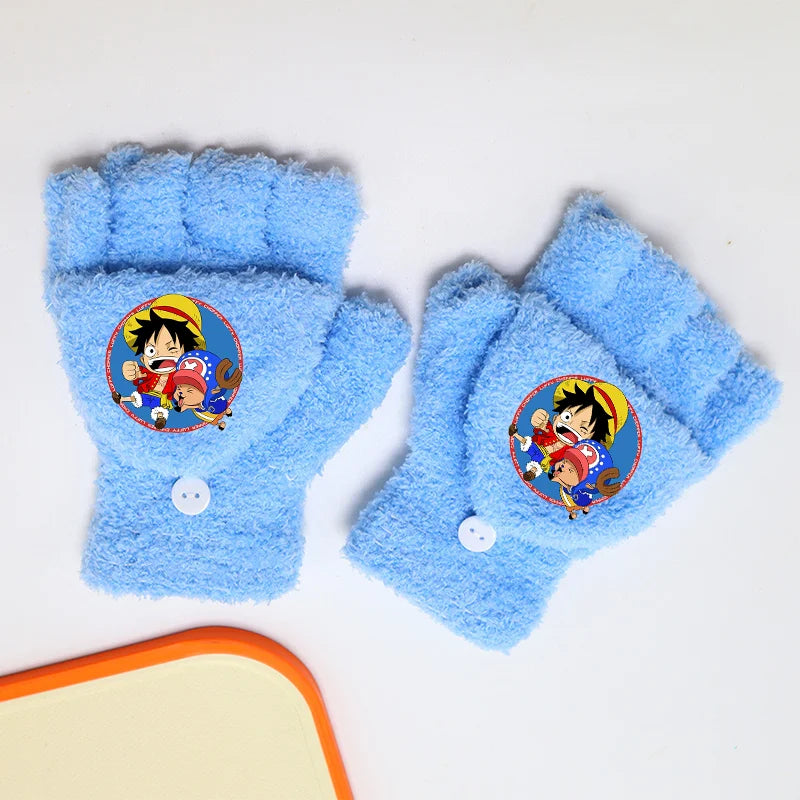 Rękawiczki One Piece – Okrągły medalion Luffy’ego