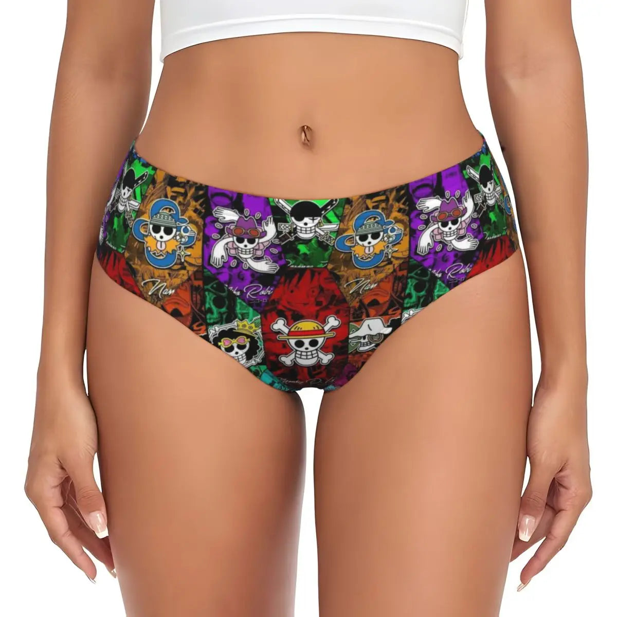 One Piece Briefs – Manga Characters Collage (Color)