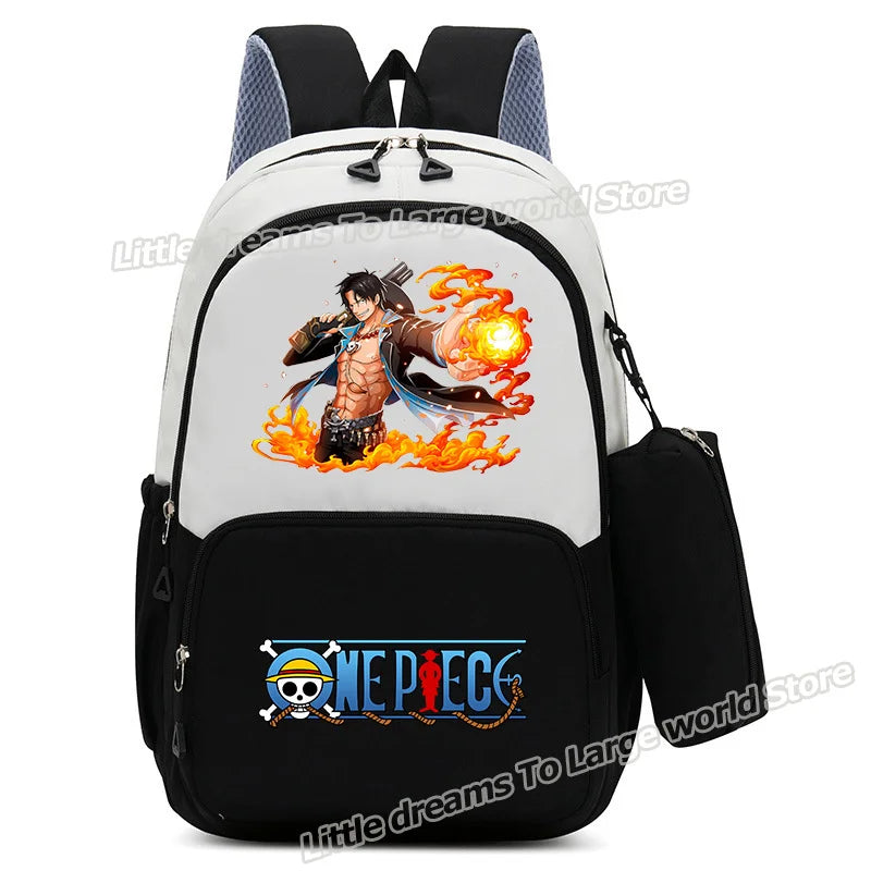 One Piece Backpack – Monkey D. Luffy with a Fiery Aura