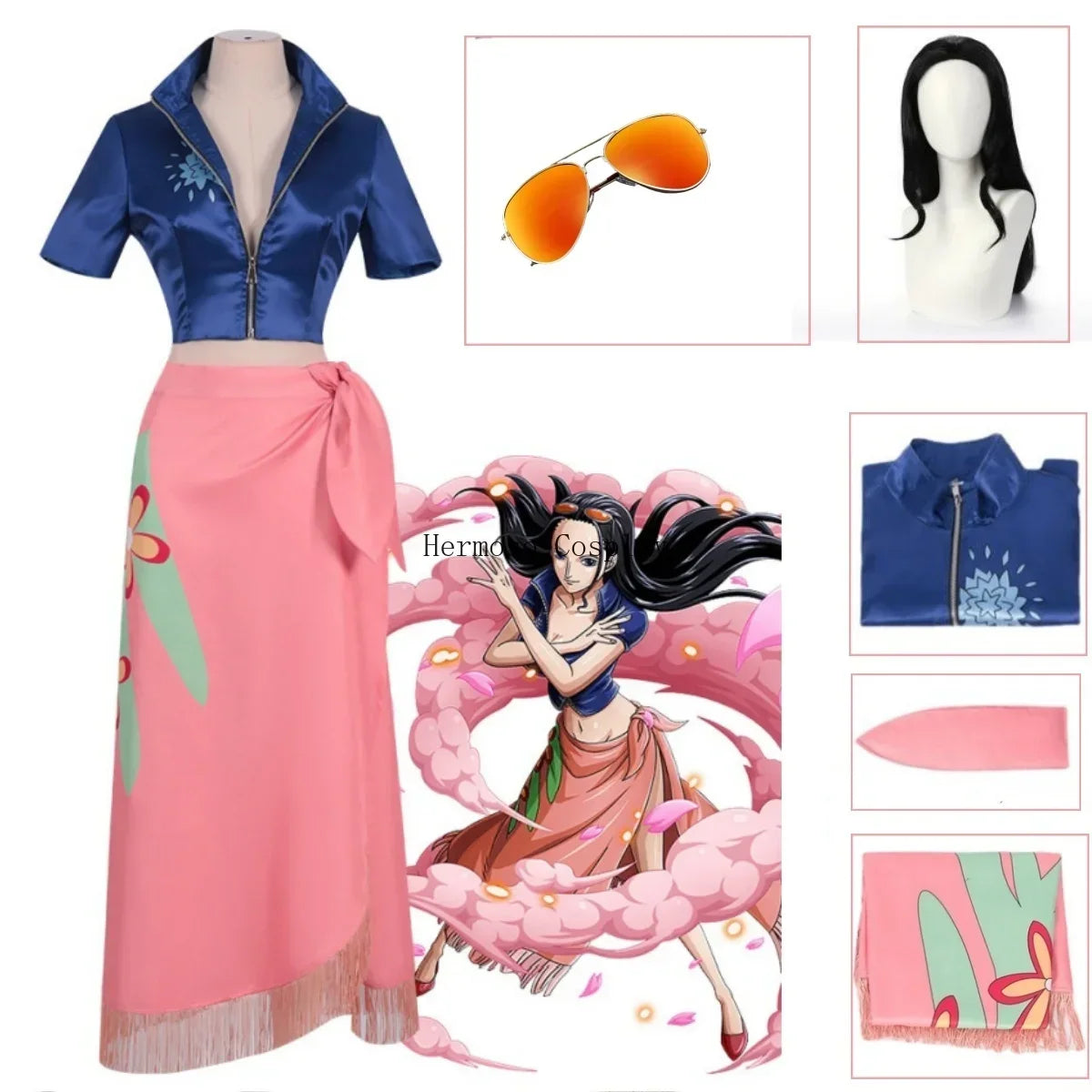 One Piece Cosplay Costume - Boa Hancock Outfit (Pirate Empress Dress)