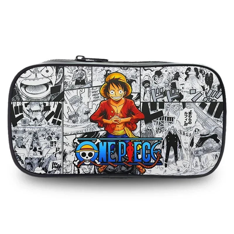 One Piece Pencil Case – Luffy Black & White Manga Style