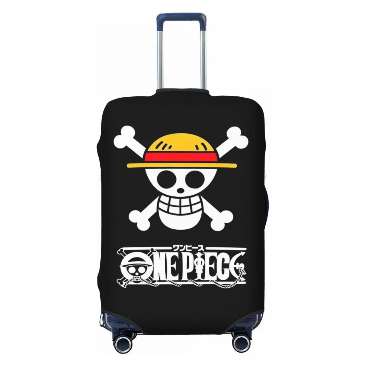 One Piece-resväsköverdrag – Klassisk Jolly Roger-logotyp med stråhatt