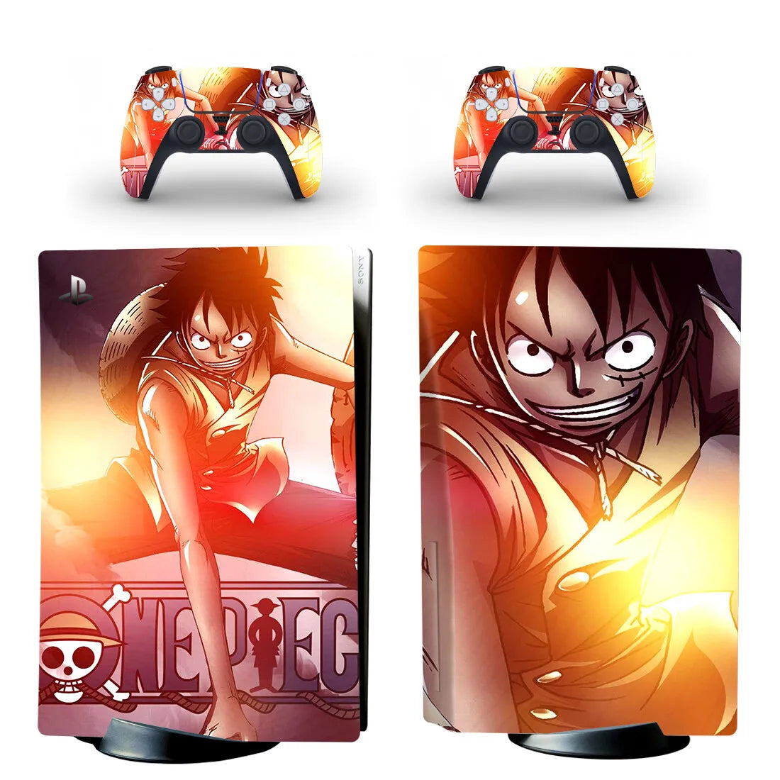 Naklejki na PS5 One Piece – Podwójna transformacja Luffy’ego: Gear 2 i 3