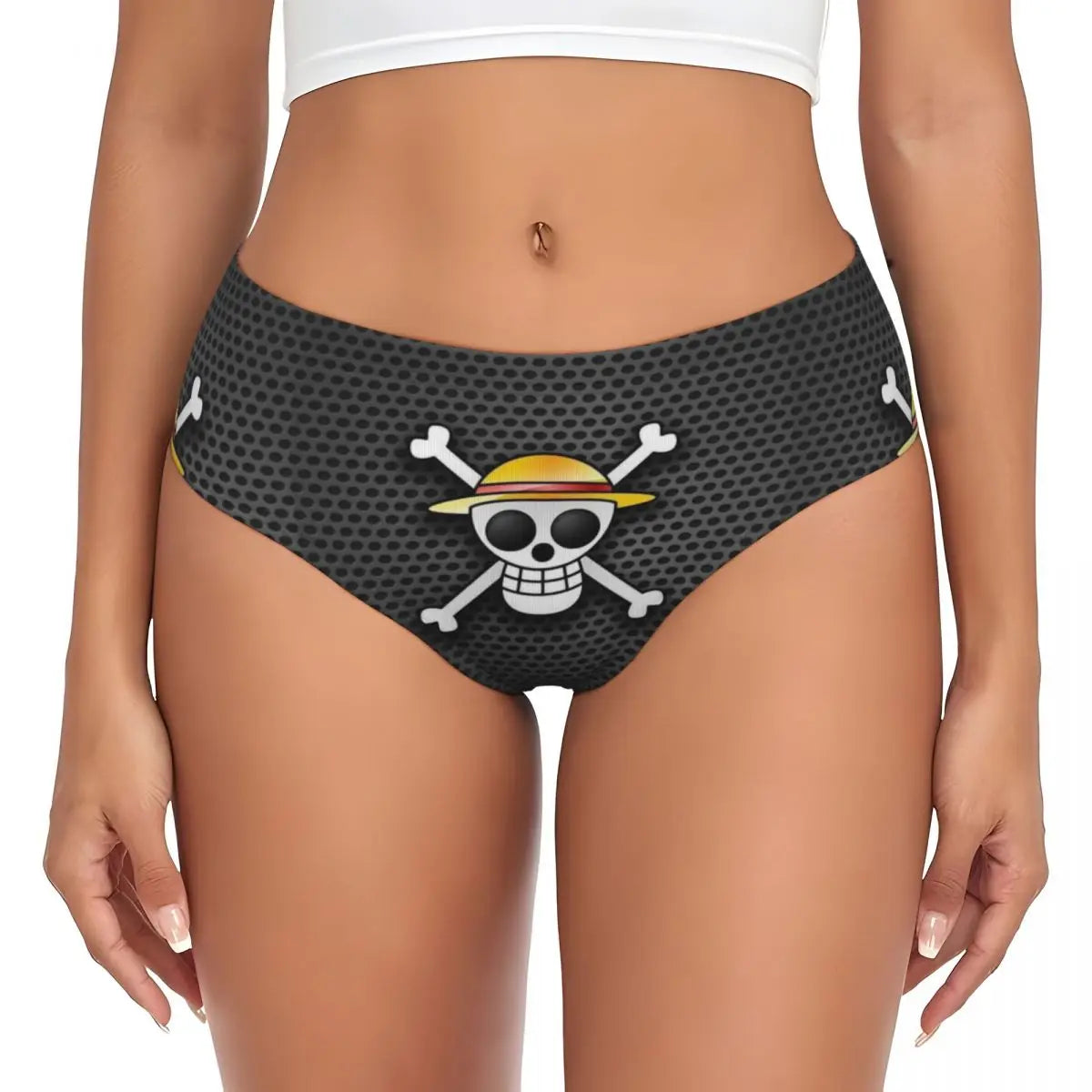 Kalsonger One Piece – Klassisk Jolly Roger-logotyp (Antracitgrå)