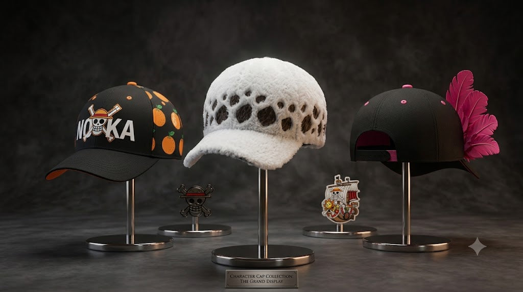 Casquettes One Piece par personnage : Law, Nami, Doflamingo