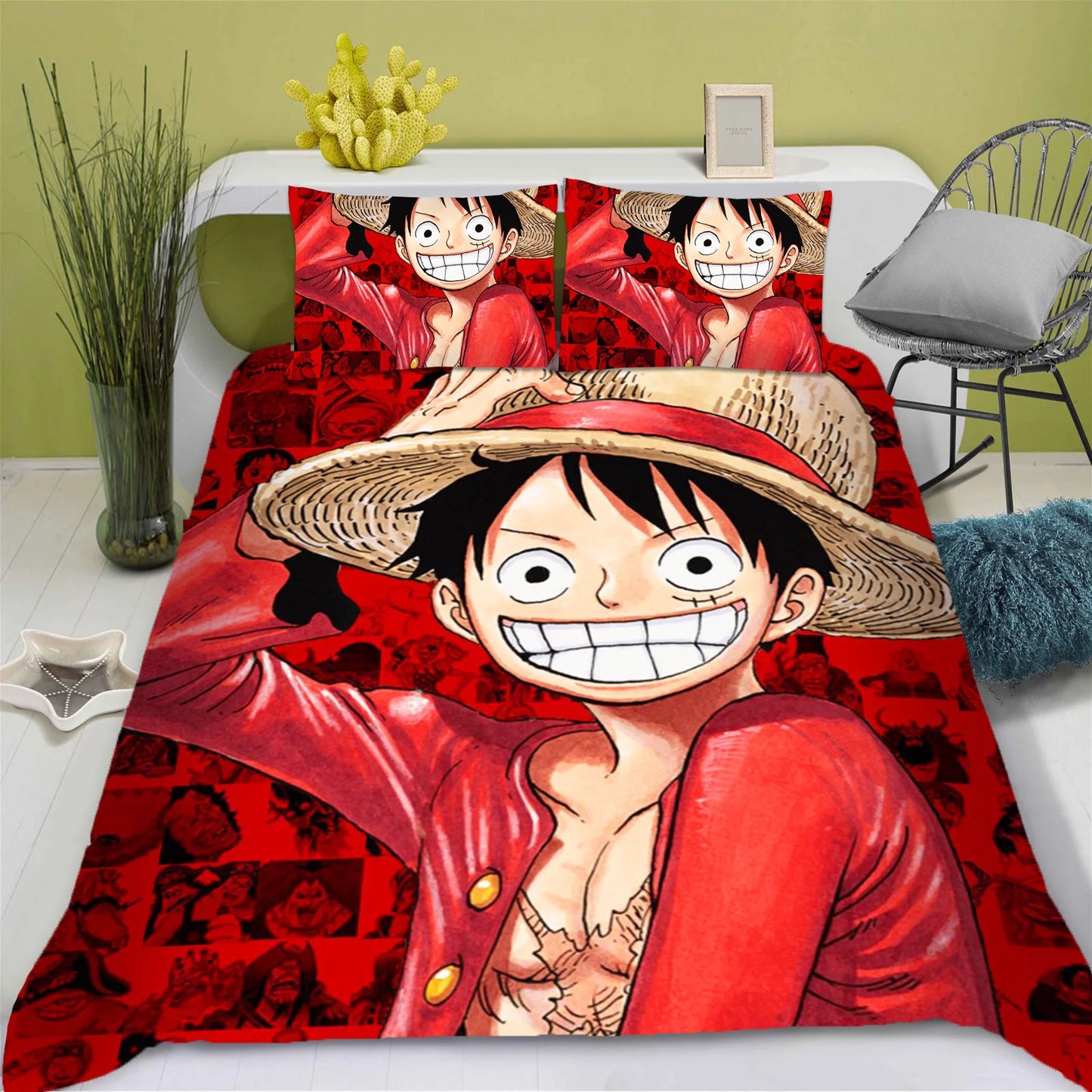 One Piece Bedding Set - Monkey D. Luffy Gear 2 (Action)