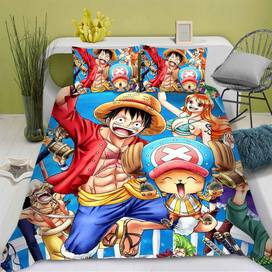One Piece Bed Set - Luffy & Tony Tony Chopper (Cute)