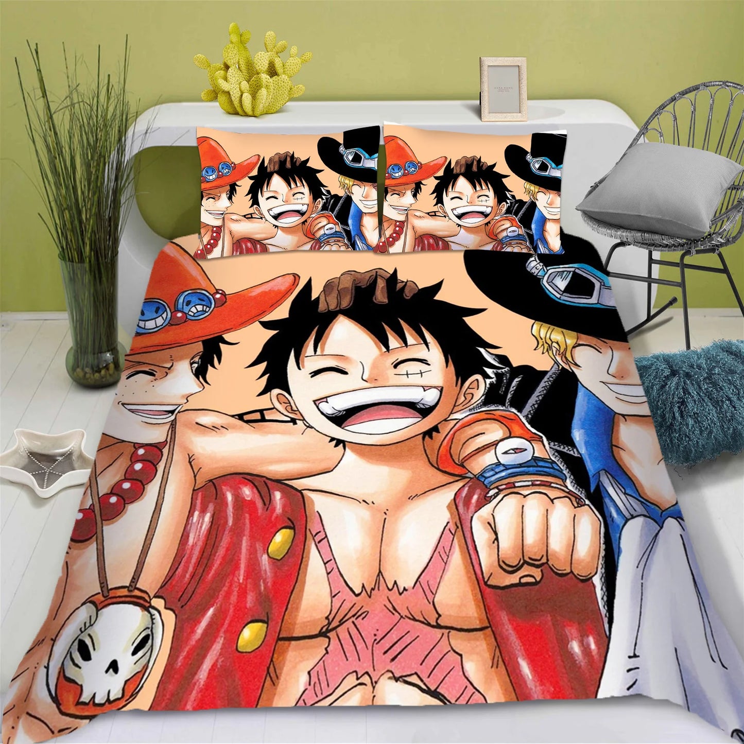 One Piece-bäddset – Monkey D. Luffy & Tony Tony Chopper