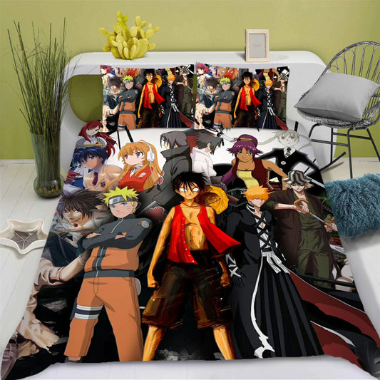 Komplet pościeli One Piece – zestaw z poszwą na kołdrę Luffy i Ace
