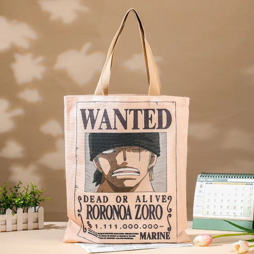 One Piece Tote Bag – Roronoa Zoro, Swordsman Wanted Poster