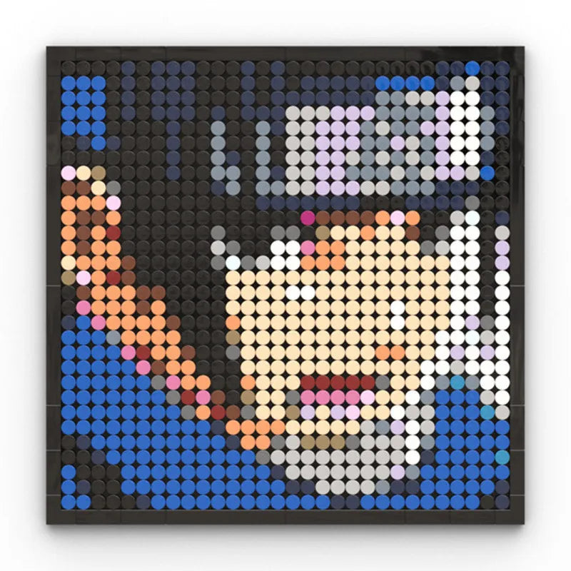 Mozaikowy obraz pixel art One Piece – Portret Roronoa Zoro (klocki)