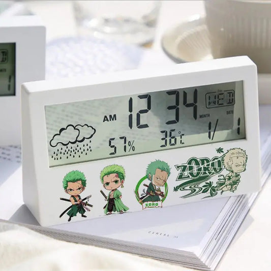 Cyfrowy budzik One Piece – załoga Mugiwara Chibi (biały)