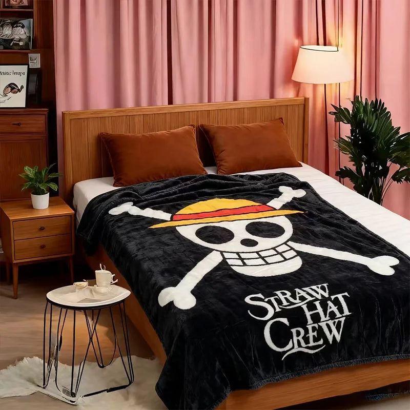 Koc One Piece - Logo Jolly Roger Mugiwara (100x150cm)