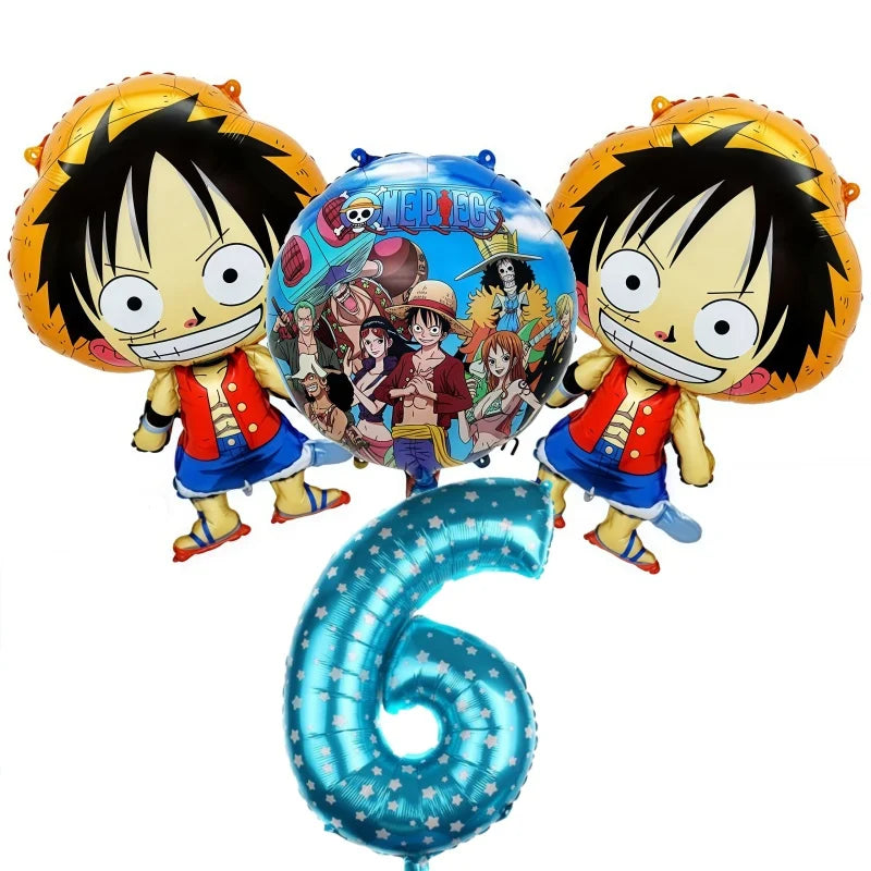 One Piece Balloon Kit - 6th Birthday Decorations (Luffy & Zoro)