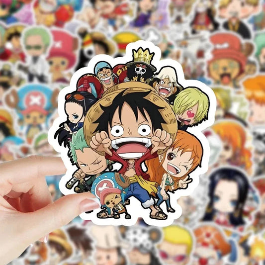 Zestaw naklejek One Piece – 50 sztuk wodoodpornych naklejek winylowych