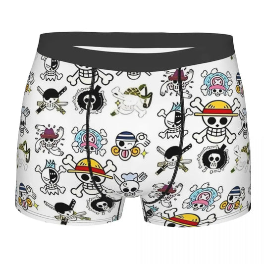 One Piece-boxershorts – Mugiwara-besättningens doodle-mönster