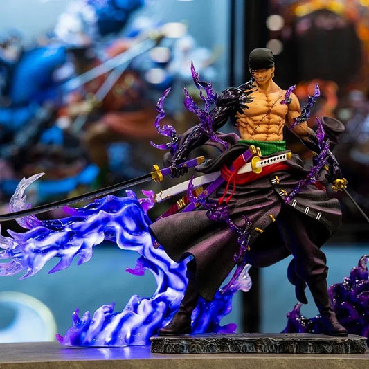 One Piece Figure - Roronoa Zoro Triple Swords (Blue Flame Effects)