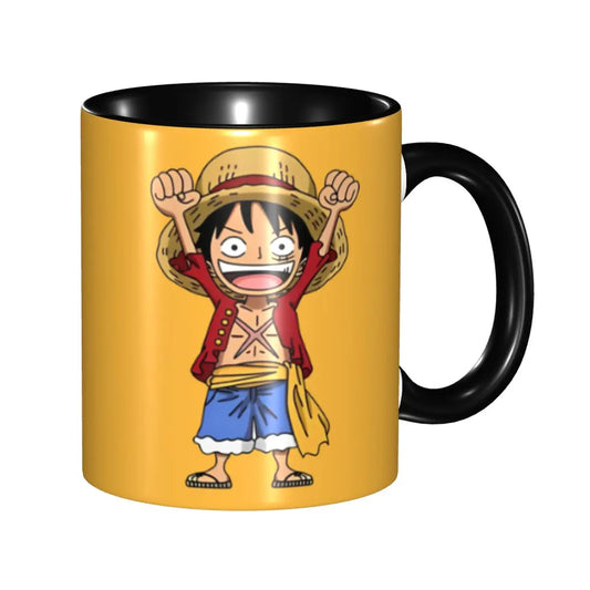 One Piece Mug - Monkey D. Luffy Victory (Yellow Background)