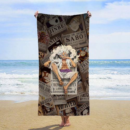 One Piece Beach Towel - Wanted Tony Tony Chopper (Cotton Candy)