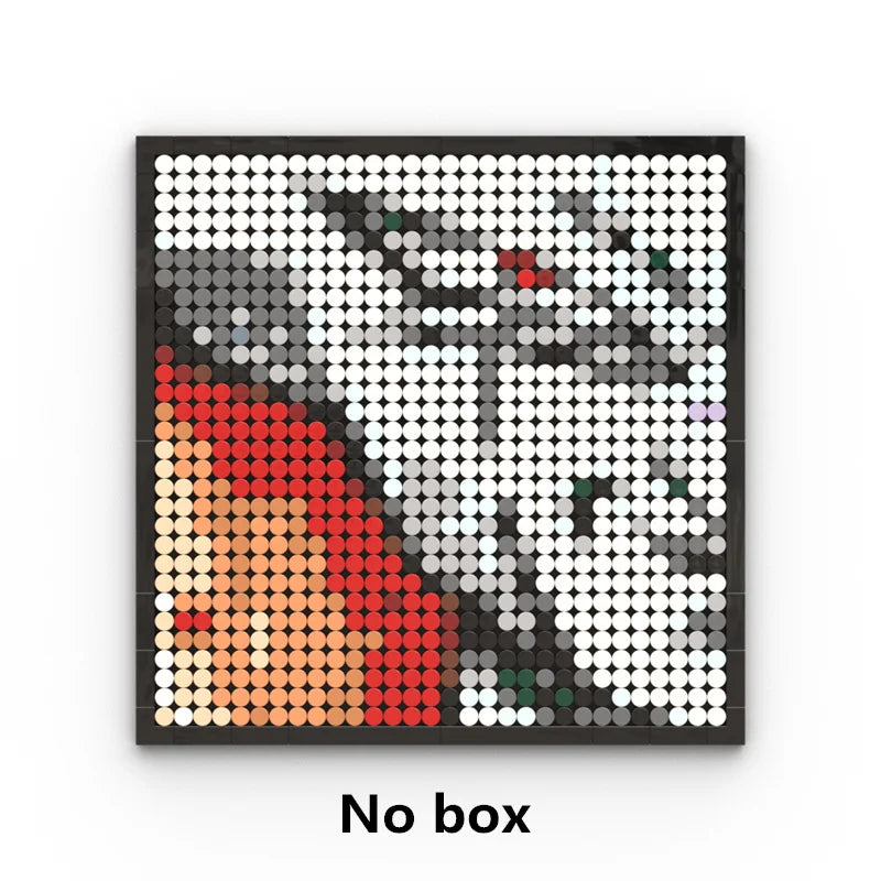 Mozaikowy obraz pixel art One Piece – Portret Roronoa Zoro (klocki)