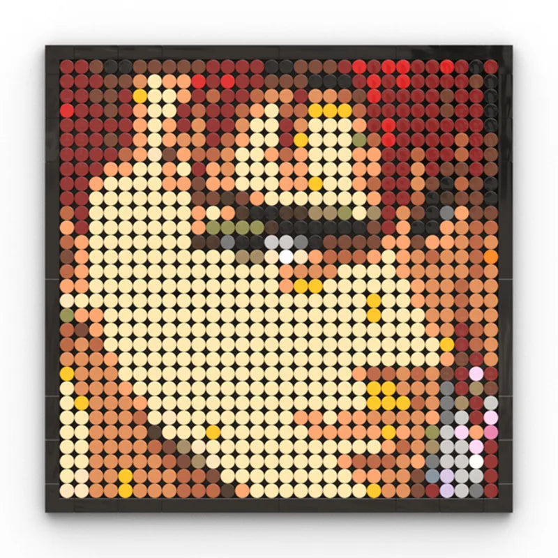 Mozaikowy obraz pixel art One Piece – Portret Roronoa Zoro (klocki)