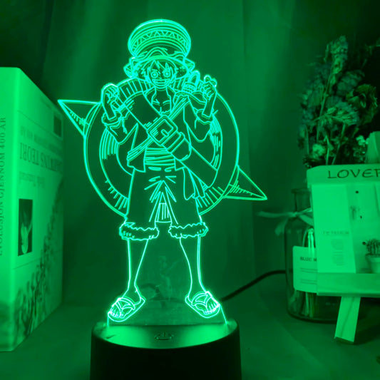 Lampka nocna LED One Piece – Monkey D. Luffy Gear 5 (zielona)