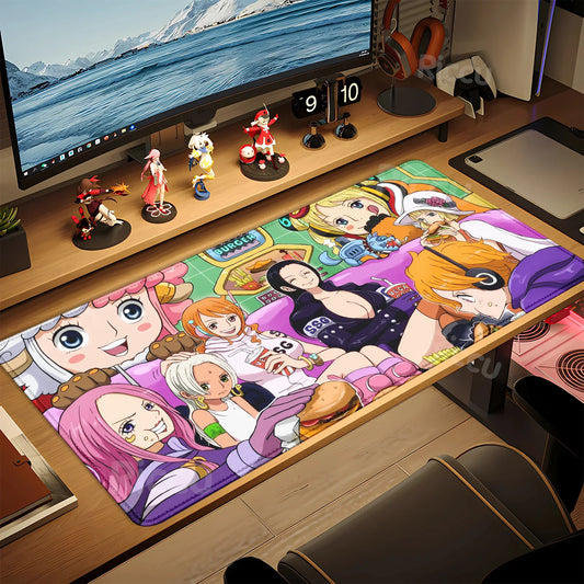 Podkładka na biurko One Piece – scena uczty załogi Mugiwara