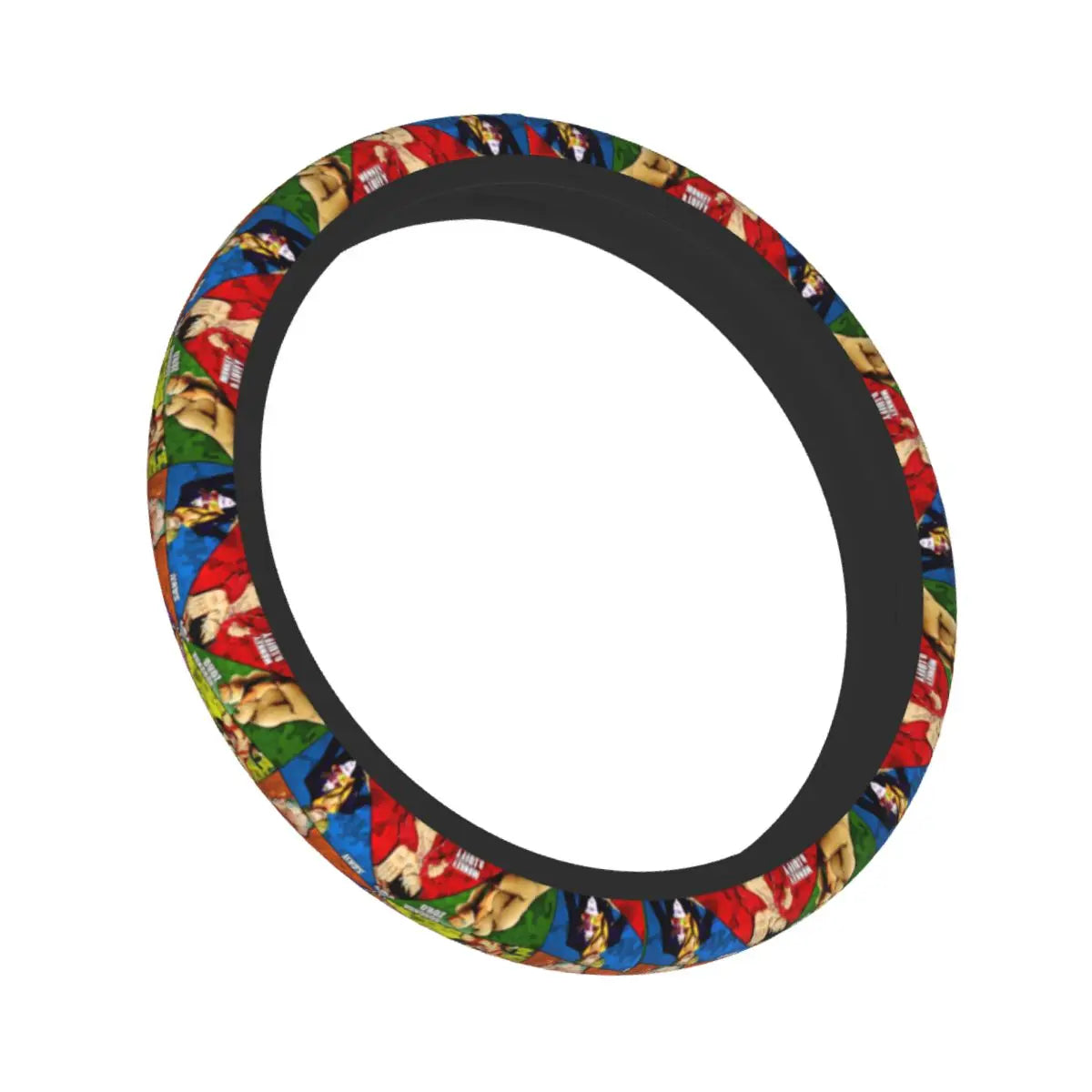 One Piece Car Steering Wheel Cover – Colorful Character Mural