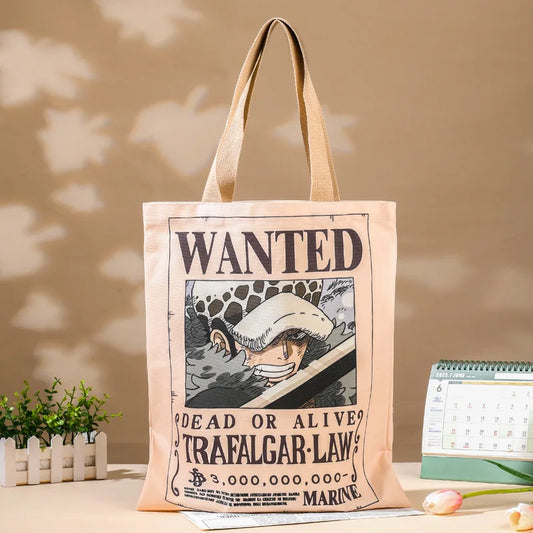 Torba typu tote One Piece – list gończy za Trafalgarem Lawem, chirurgiem