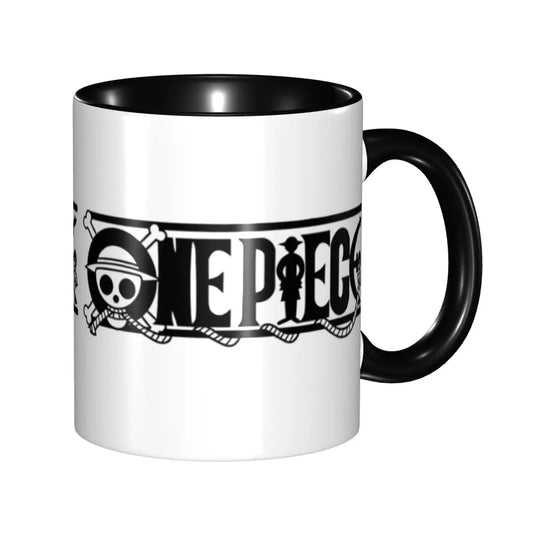 One Piece Mug - Minimalist White Jolly Roger Logo