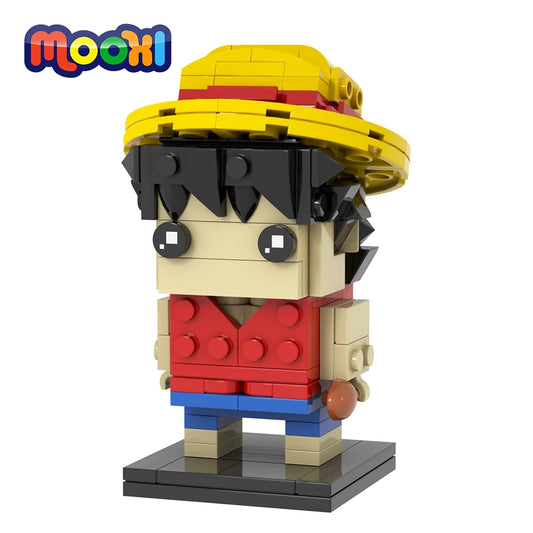 One Piece Lego Figure - Monkey D. Luffy (Block Style)