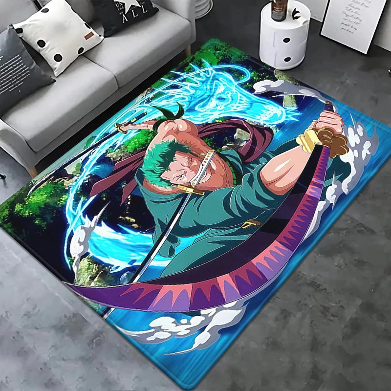 One Piece Rug - Dynamic Monkey D. Luffy Gear 5 Design