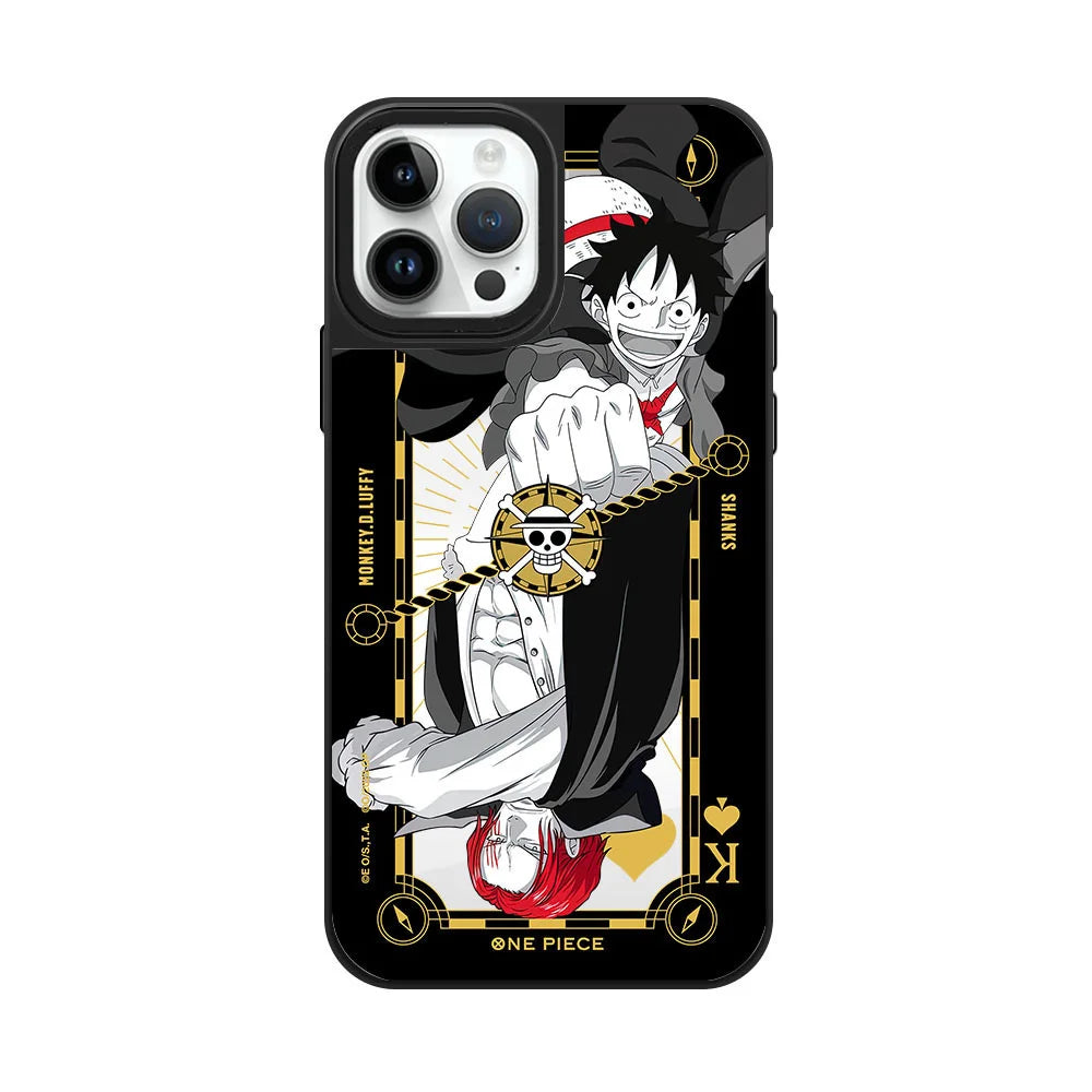 One Piece-iPhone-skal – Monkey D. Luffy med gyllene illustration