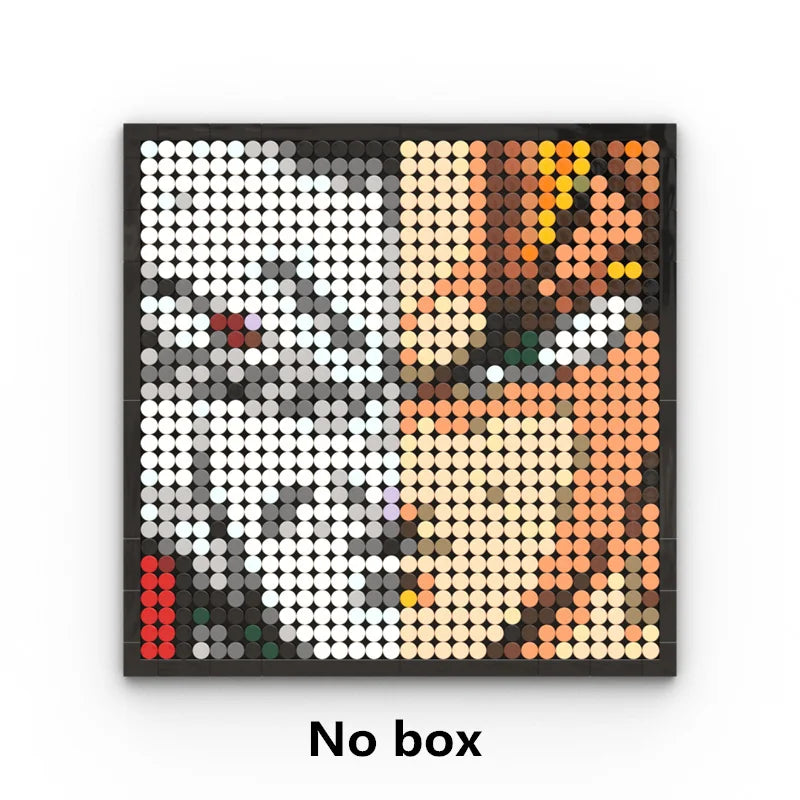 Mozaikowy obraz pixel art One Piece – Portret Roronoa Zoro (klocki)