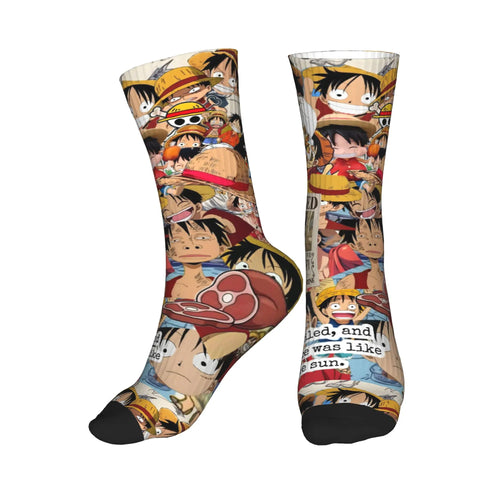 One Piece Socks - Orange Collage