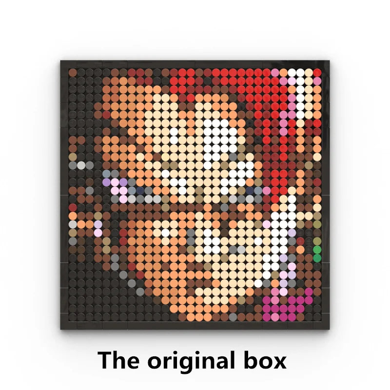 Mozaikowy obraz pixel art One Piece – Portret Roronoa Zoro (klocki)
