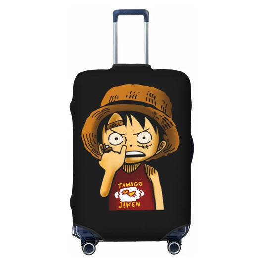 One Piece Suitcase Cover - Chibi Luffy Kawaii Design