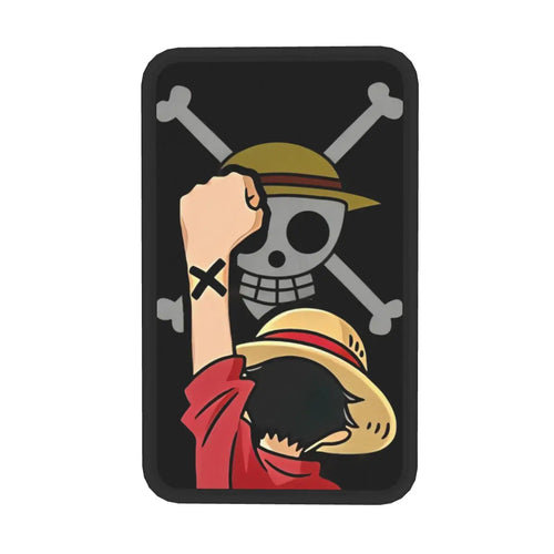 One Piece Armrest Cover - Luffy Jolly Roger Logo (Minimalist Design)