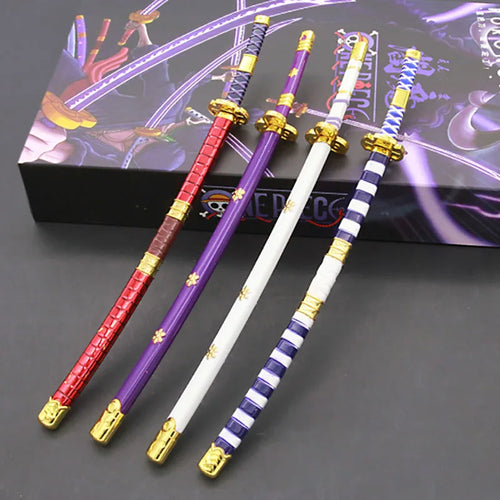One Piece-sabel - Set med 4 katanasvärd av Roronoa Zoro (Vapensamling)