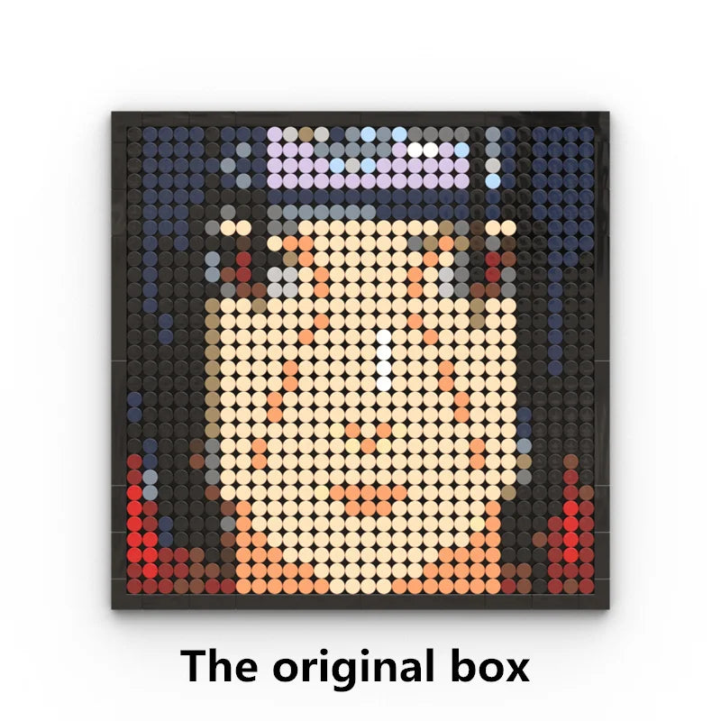 Mozaikowy obraz pixel art One Piece – Portret Roronoa Zoro (klocki)